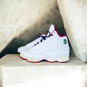 Kids White and Red Sneakers